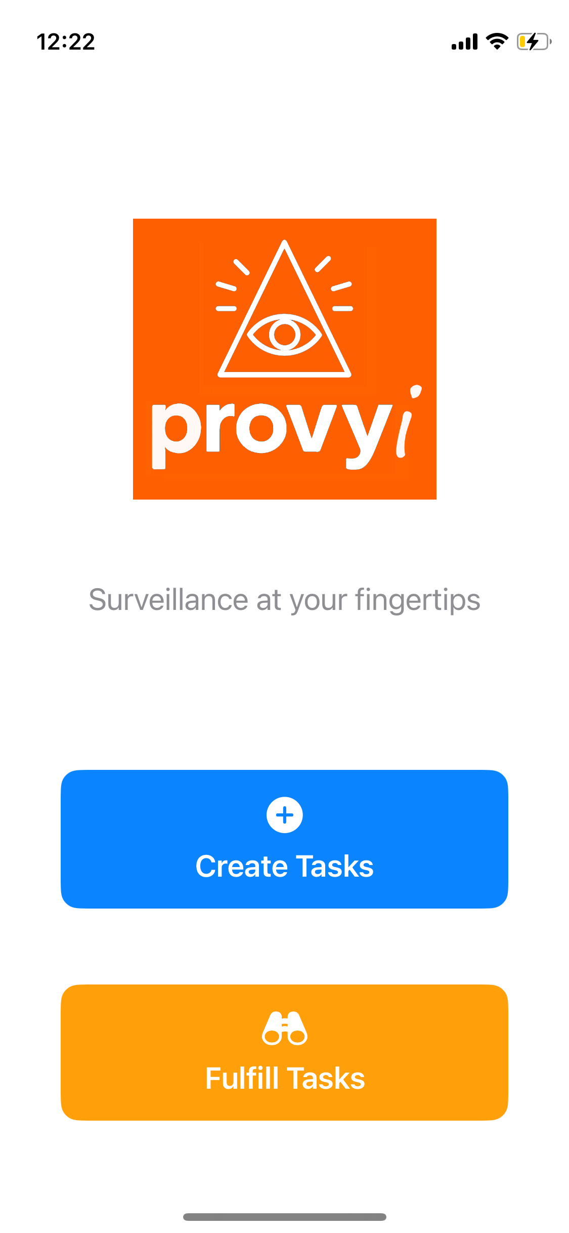 Provyi App - Login Screen