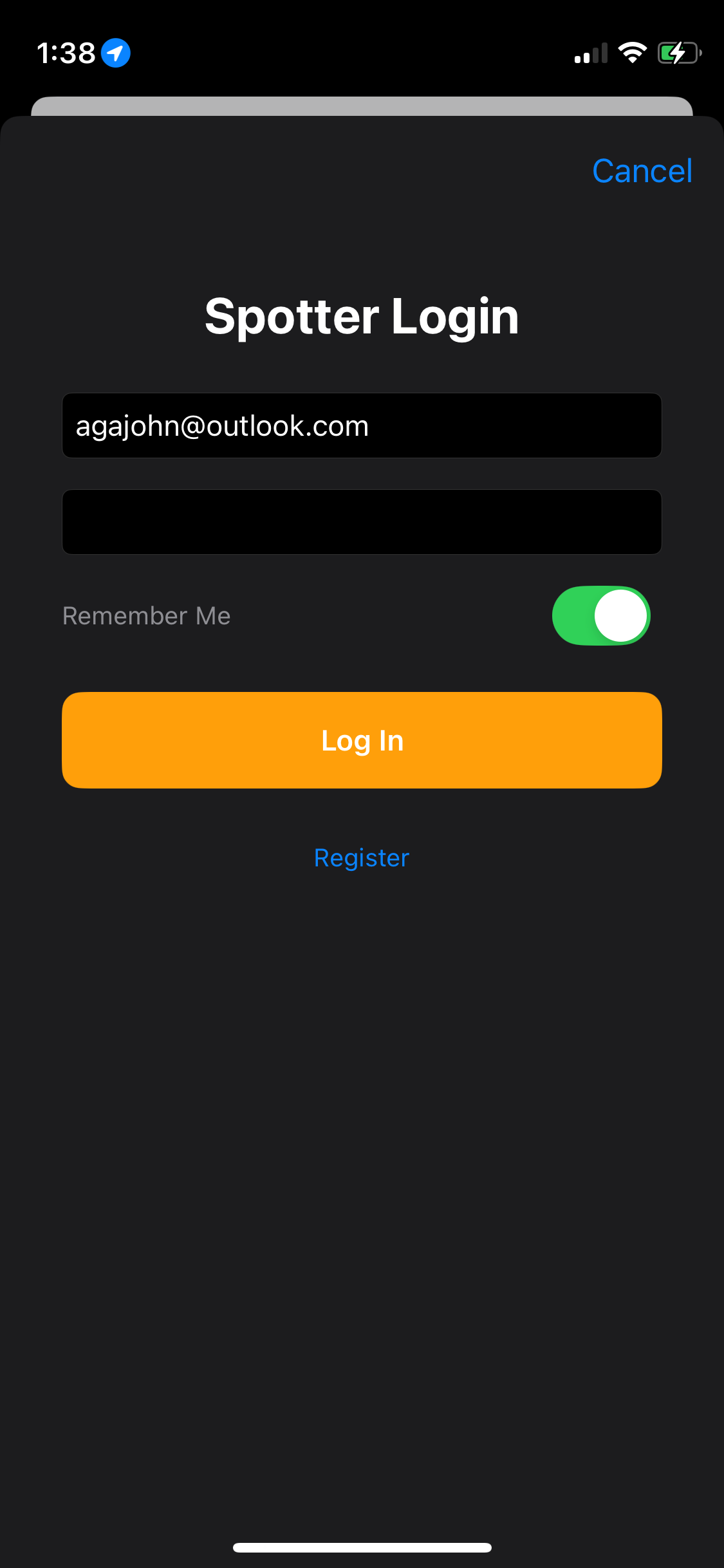 Provyi App - Spotter Login